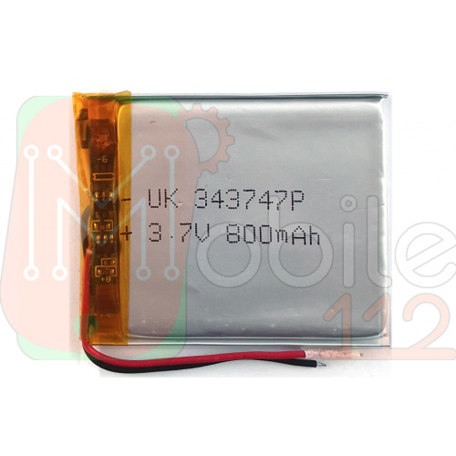 Акумулятор універсальний 343747P 45 х 37 х 3 мм 800 mAh 3.7 V