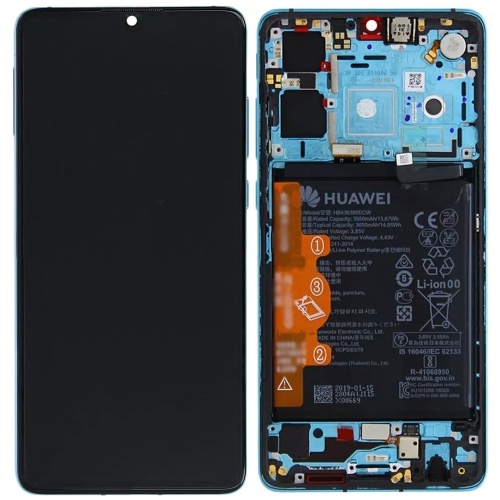 Дисплей Huawei P30 ELE-L29 з тачскріном (оригінал 100% із синьою рамкою)
