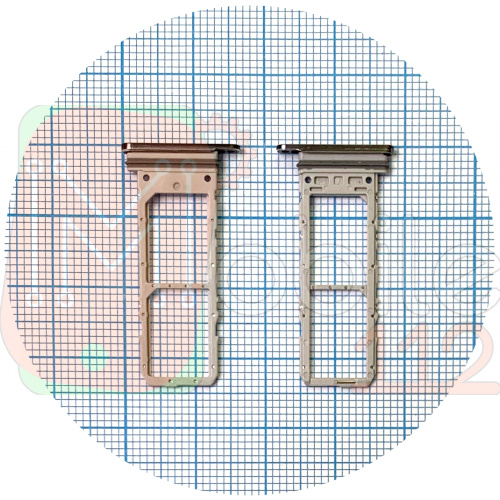 Держатель Sim карты Samsung Galaxy Note 20 N980F, Galaxy Note 20 5G N981B (серый на 2 Sim)