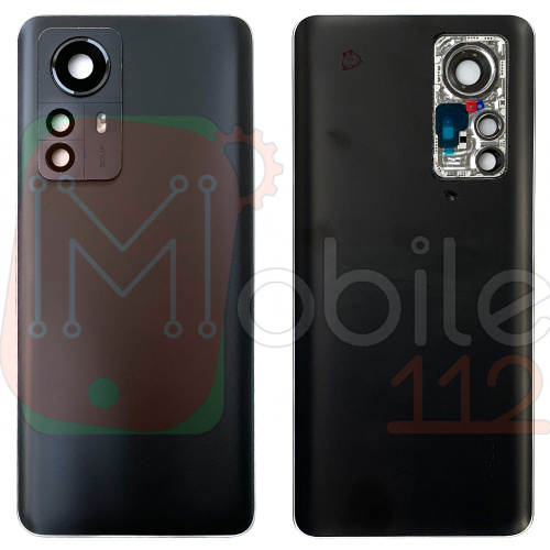 Задня кришка Xiaomi 12 Pro (сіра оригінал Китай зі склом камери)