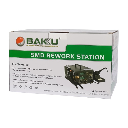 Паяльна станція Baku BK852D+ компресорна, фен, паяльник, цифрова індикація фото 9