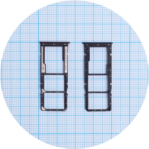 Тримач SIM карти Xiaomi Redmi A1,Redmi A1 Plus (чорний на 2 SIM)