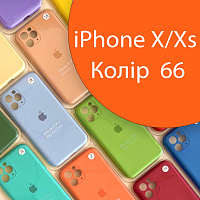 Чохол Silicone case для iPhone X, iPhone XS (помаранчевий №66)