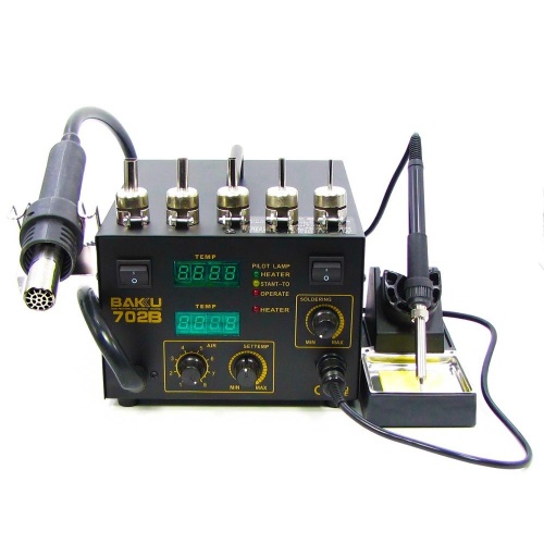Паяльна станція Baku BK702B/ BK702L компресорна, фен, паяльник