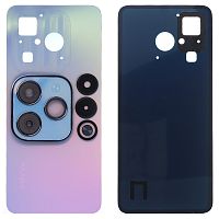 Задня кришка Infinix Hot 40i X6528B (синя оригінал Китай зі склом камери)