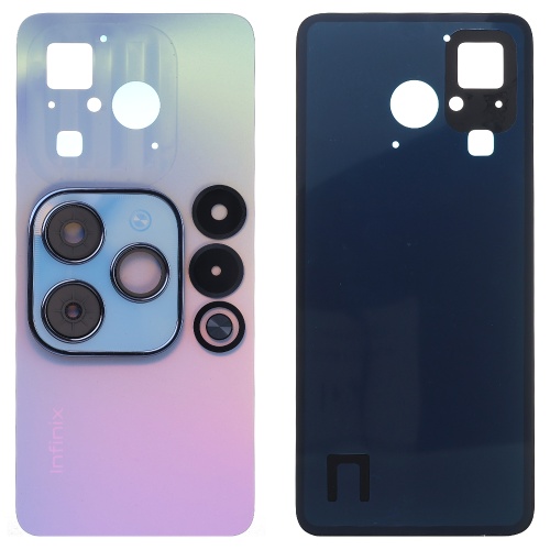 Задня кришка Infinix Hot 40i X6528B (синя оригінал Китай зі склом камери)