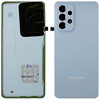 Задняя крышка Samsung Galaxy A33 5G A336B (голубая оригинал Китай со стеклом камеры)