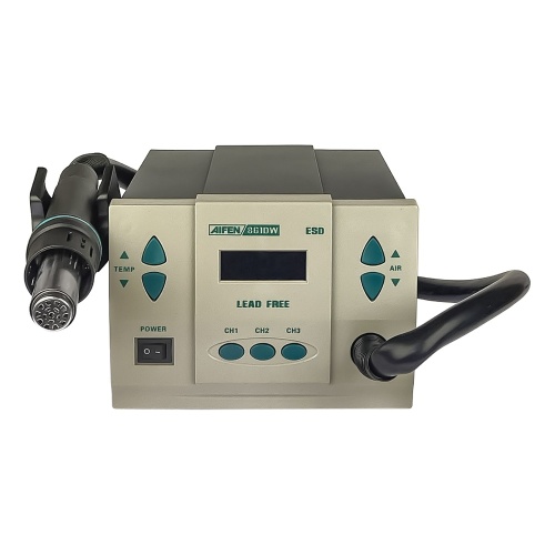 Паяльна станція прецизійна Aifen 861DW (фен, 3 канали пам'яті, 1000W, 100°C - 500°C) Паяльна станція прецизійна Aifen 861DW (фен, 3 канали пам'яті, 1000W, 100°C - 500°C)