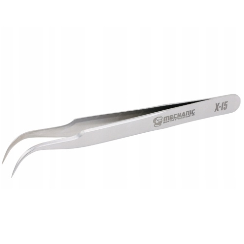 Пінцет Mechanic X-15 вигнутий гострий, антистатичний, 115 мм