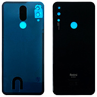 Задня кришка Xiaomi Redmi Note 7 m1901f7g, Redmi Note 7 Pro m1901f7s (чорна оригінал Китай зі склом камери)