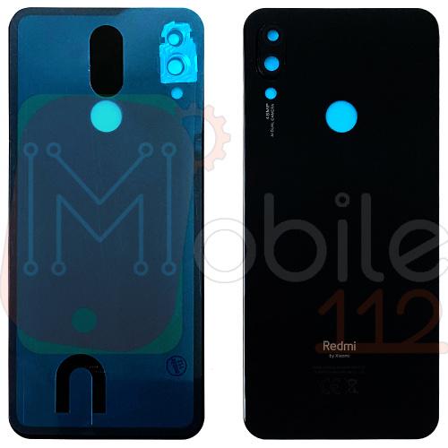 Задня кришка Xiaomi Redmi Note 7 m1901f7g, Redmi Note 7 Pro m1901f7s (чорна оригінал Китай зі склом камери)