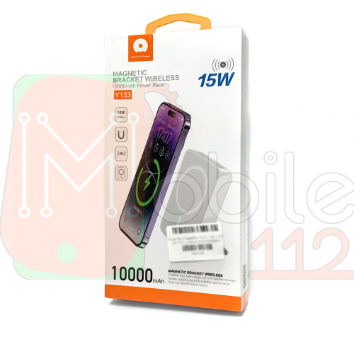 Power Bank Павербанк WUW Y133 10000 mAh 15W  з магнітною бездротовою зарядкою