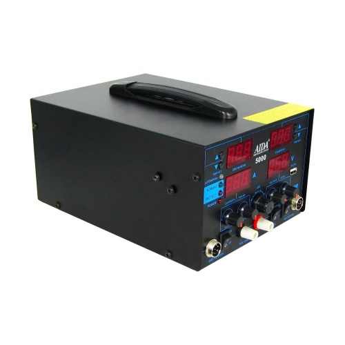 Паяльна станція Aida 5000 фен, паяльник, блок живлення 30V 5A, USB A 5V 2A, цифрова індикація фото 4