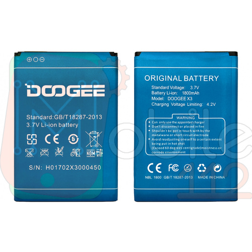 Акумулятор Doogee X3 1800 mAh