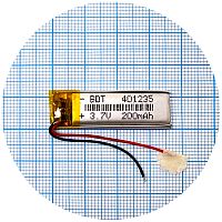 Аккумулятор универсальный 401235 37 х 12 х 4 мм 200 mAh 3.7V