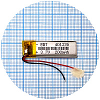 Акумулятор універсальний 401235 37 х 12 х 4 мм 200 mAh 3.7V