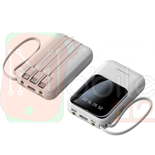 Power Bank Павербанк WUW Y135 4 в 1 10000mAh Білий