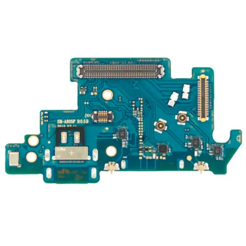 Шлейф Samsung Galaxy A80 A805F з роз'ємами зарядки, Sim-карти та мікрофоном - нижня плата (оригінал Китай)