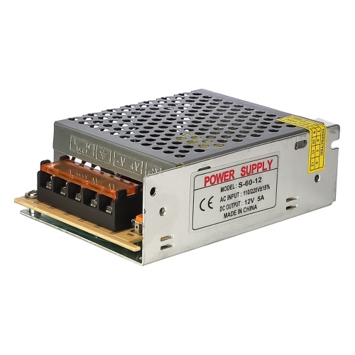 Блок живлення S-60-12 у перфорованому корпусі 12V/5A Блок живлення S-60-12 у перфорованому корпусі 12V/5A