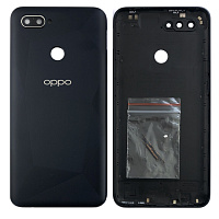 Задня кришка Oppo A12 CPH2083, CPH2077 сумістю Oppo A12s (чорна оригінал Китай)