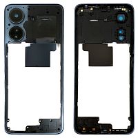 Рамка корпусу Xiaomi Redmi 13C (синя зі склом камери)