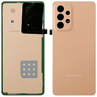 Задняя крышка Samsung Galaxy A53 5G A536B (оранжевая оригинал Китай со стеклом камеры)