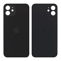 Задня кришка Apple iPhone 12 (чорна оригінал Китай з великим отвором)