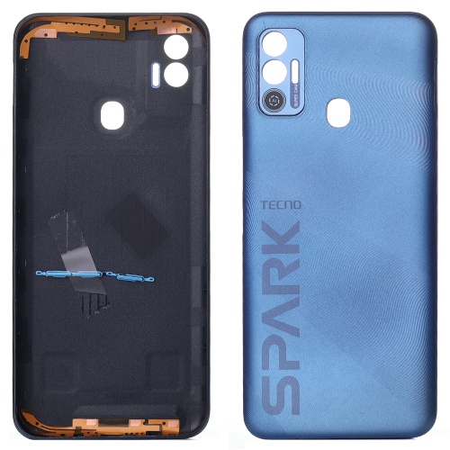 Задня кришка Tecno Spark 7 KF6n (блакитна оригінал Китай)