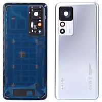 Задня кришка Xiaomi 12T зі склом камери (срібляста Original New)