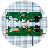 Шлейф Vivo Y17 Y19 Y91 Y93 с разъемами зарядки и наушников с микрофоном - нижняя плата (AAA)