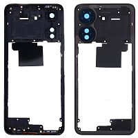 Рамка корпусу Xiaomi Poco C65 (чорна без скла камери)