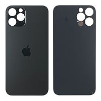 Задня кришка Apple iPhone 12 Pro (чорна оригінал Китай з великим отвором)