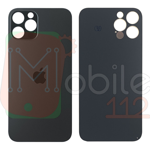 Задня кришка Apple iPhone 12 Pro (чорна оригінал Китай з великим отвором)