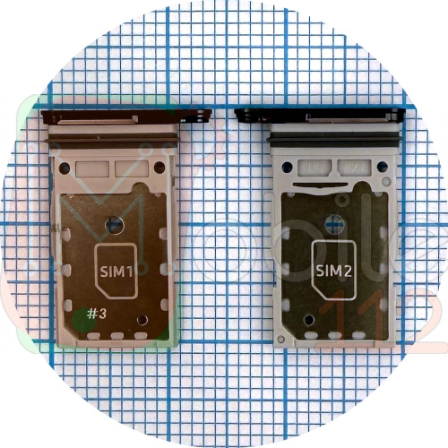 Тримач Sim картки Samsung Galaxy S24 FE S721 (чорний на 2 SIM)