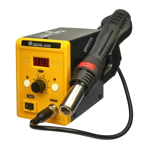 Паяльна станція KaiLiwei 858B, фен з датчиком нахилу, цифрова індикація (220V, 700W) фото 2