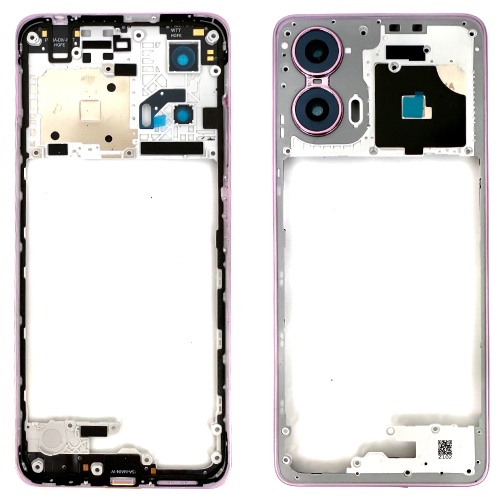 Рамка корпуса Motorola Moto G24 (розовая со стеклом камеры) Рамка корпуса Motorola Moto G24 (розовая со стеклом камеры)