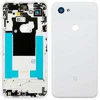 Задня кришка Google Pixel 3A XL (біла Original New зі склом камери)