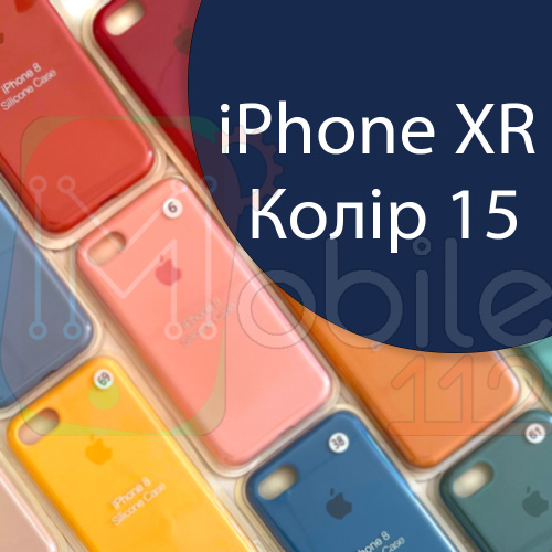 Чохол Silicone case для iPhone XR оригінал (синій delft blue №15)