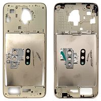 Рамка корпуса Oppo A5 2020, A8, A9 2020, A11 (золотиста зі склом камери)