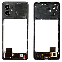 Рамка корпуса Motorola Moto G14 XT2341 (серая со стеклом камеры)