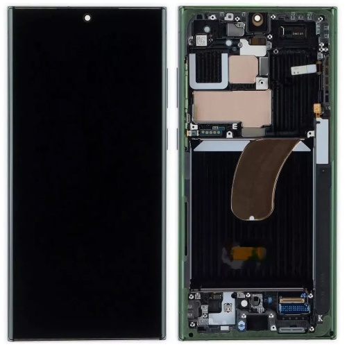 Дисплей Samsung Galaxy S23 Ultra 5G S918 з тачскріном (оригінал OEM SP із зеленою рамкою)