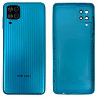 Задня кришка Samsung Galaxy M12 M127F (зелена оригінал Китай зі склом камери)