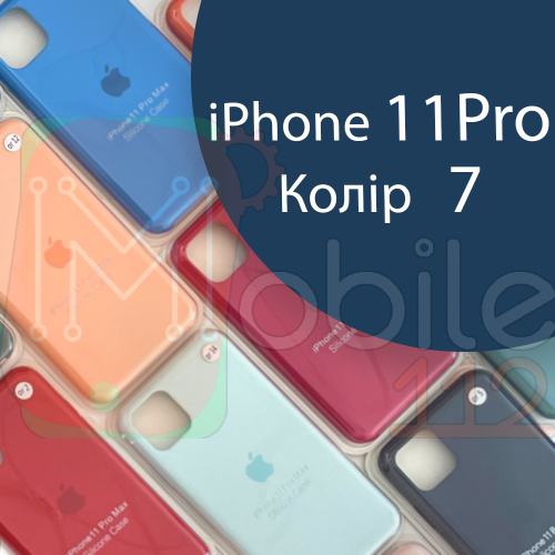 Чохол Silicone case для IPhone 11 pro оригінал (синій alaskan Blue №7) фото 2