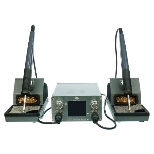 Паяльная станция прецизионная OSS TEAM ST91+ (2 паяльника стандарта T12: прямой и изогнутый конус; 4 канала памяти, 150W, 80C - 400C)