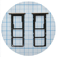Тримач SIM карти Huawei P Smart 2021, Y7a (золотистий на 2 SIM + Micro SD)