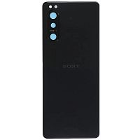 Задня кришка Sony Xperia 5 II XQ-AS72 (чорна оригінал Китай зі склом камери)