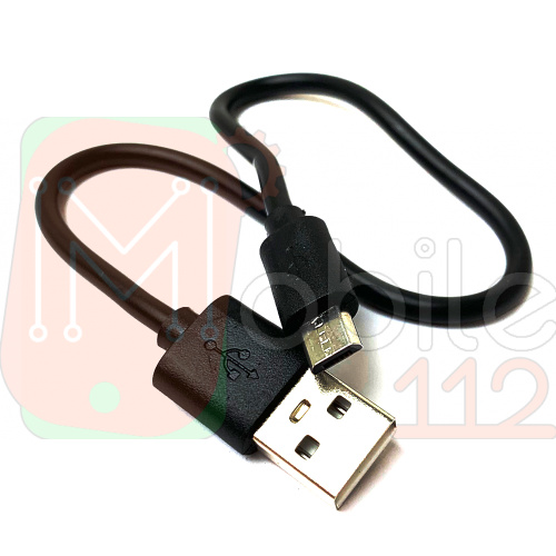 Кабель зарядки Micro USB 40см 2А (черный)