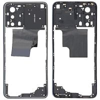 Рамка корпусу Oppo A74 4G CHP2219 (чорна зі склом камери)