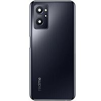 Задня кришка Realme 9i 4G (чорна оригінал Китай зі склом камери)