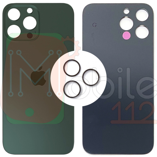 Задняя крышка Apple iPhone 13 Pro Max (зеленая оригинал Китай с кольцами)